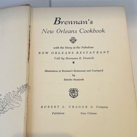 Brennan’s New Orleans Cookbook Hardcover Vtg Classic Fair Condition 2nd Ed. 60’s - Picture 3 of 6